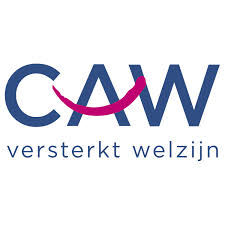 Logo CAW (Centrum voor Algemeen Welzijnswerk) met link naar website